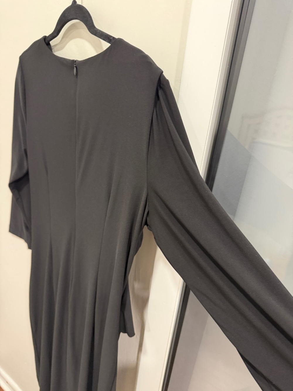 Simply Vera Vera Wang Black Long-Sleeve Draped Dress - Picture 5 of 6
